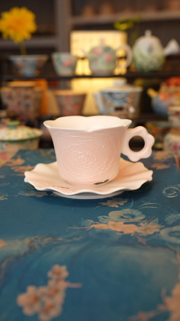 【闪购商品】仙女玫瑰系列 咖啡套杯