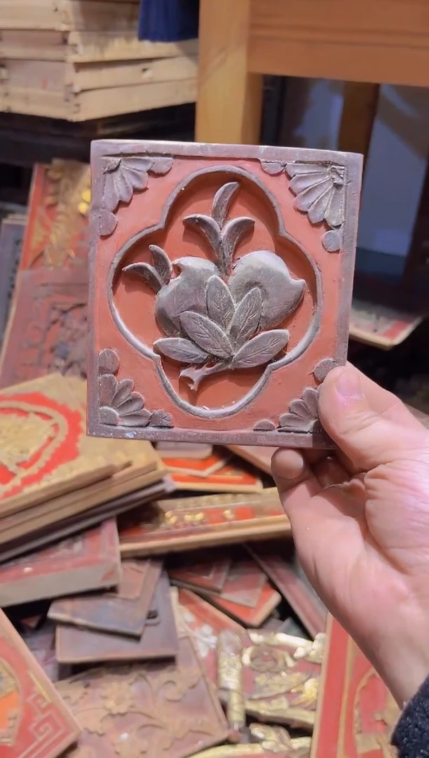 【闪购商品】香榧木老木雕老物件花板