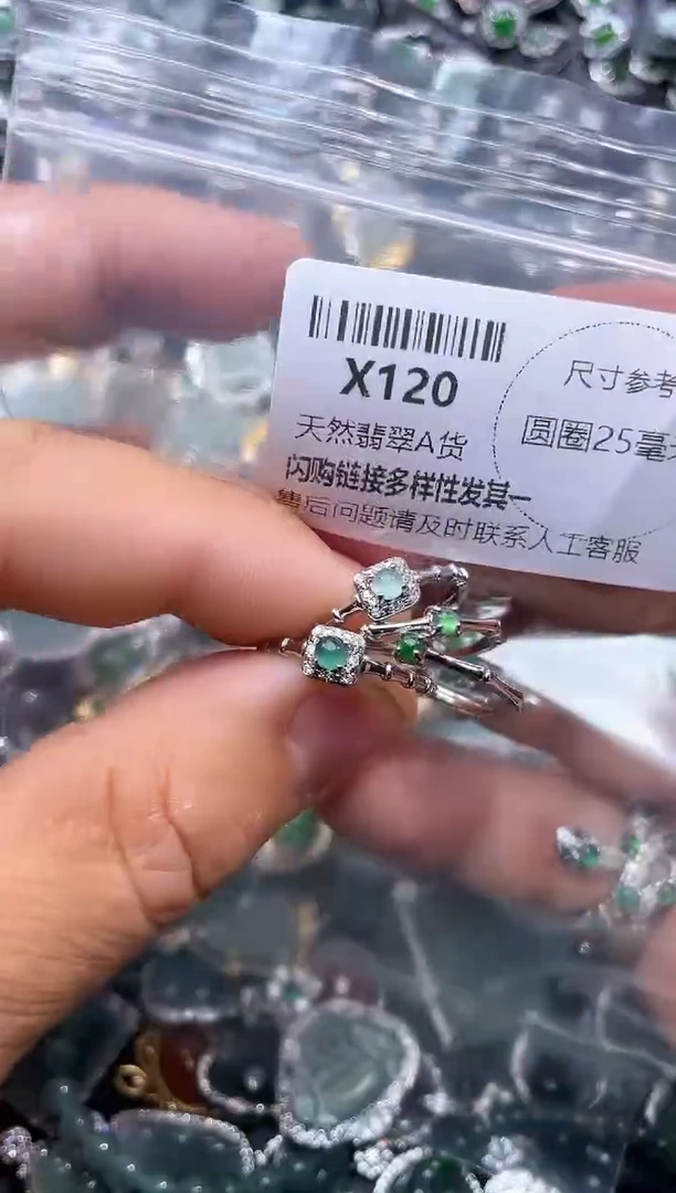 【闪购商品】翡翠颈饰未镶嵌X120戒指 多样性发其二
