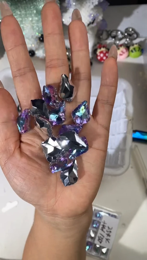 玻璃2545大枫叶20颗高端紫