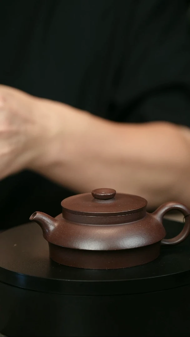茶壶紫砂夜*H1582王老师光素扁竹