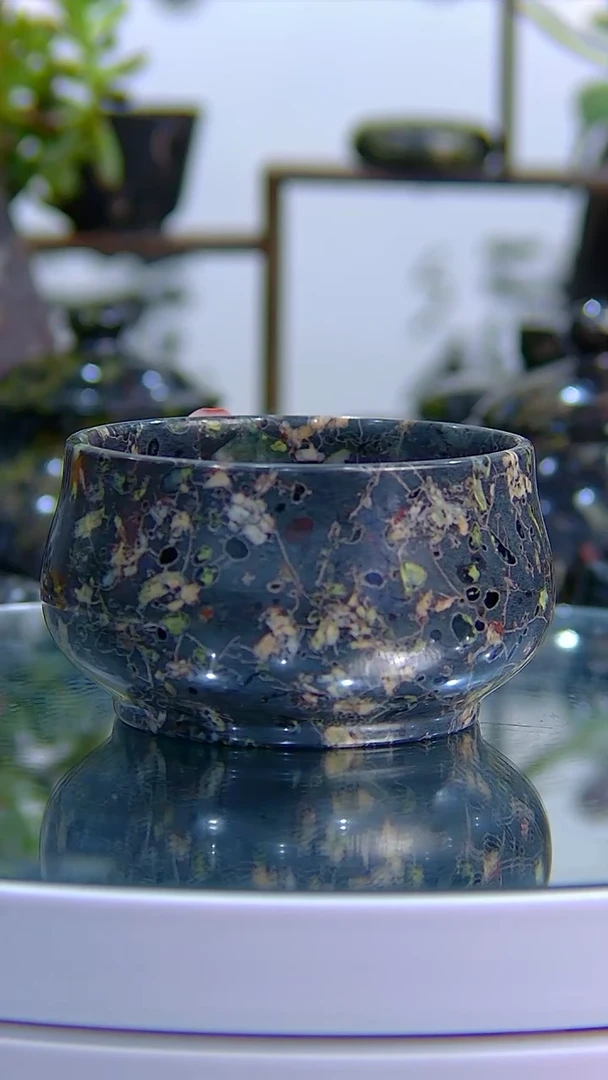 【闪购商品】奢上奢梅花玉茶具