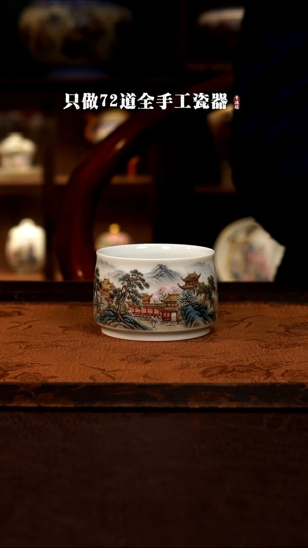 摆件陶景德镇现代手工手绘陶瓷