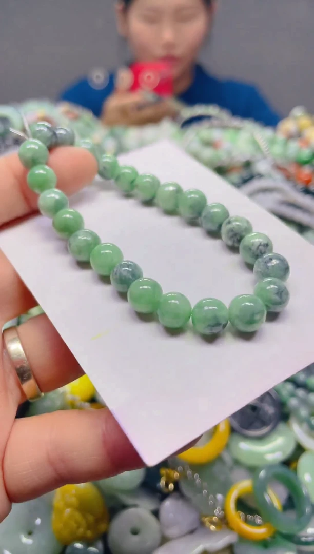 翡翠未镶嵌颈饰8mm/V/翡翠A货,1件也是批发价