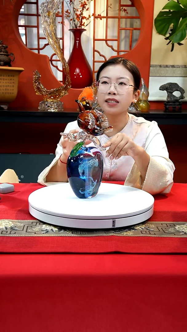 手工艺品琉璃报喜鸟