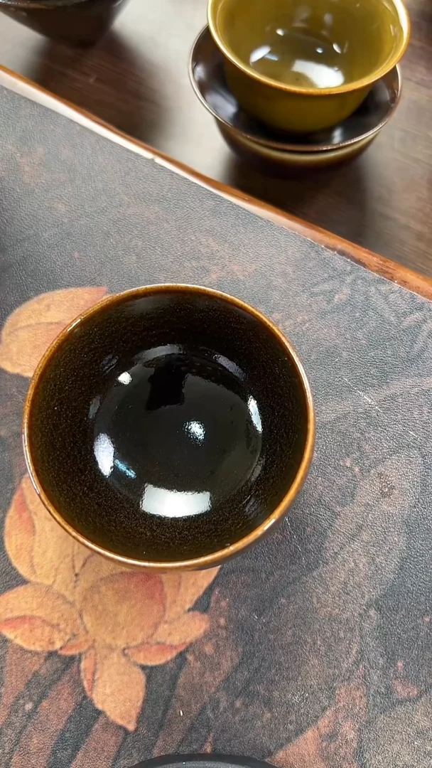用****1原矿釉鳝鱼黄色主人杯120毫升左右2个
