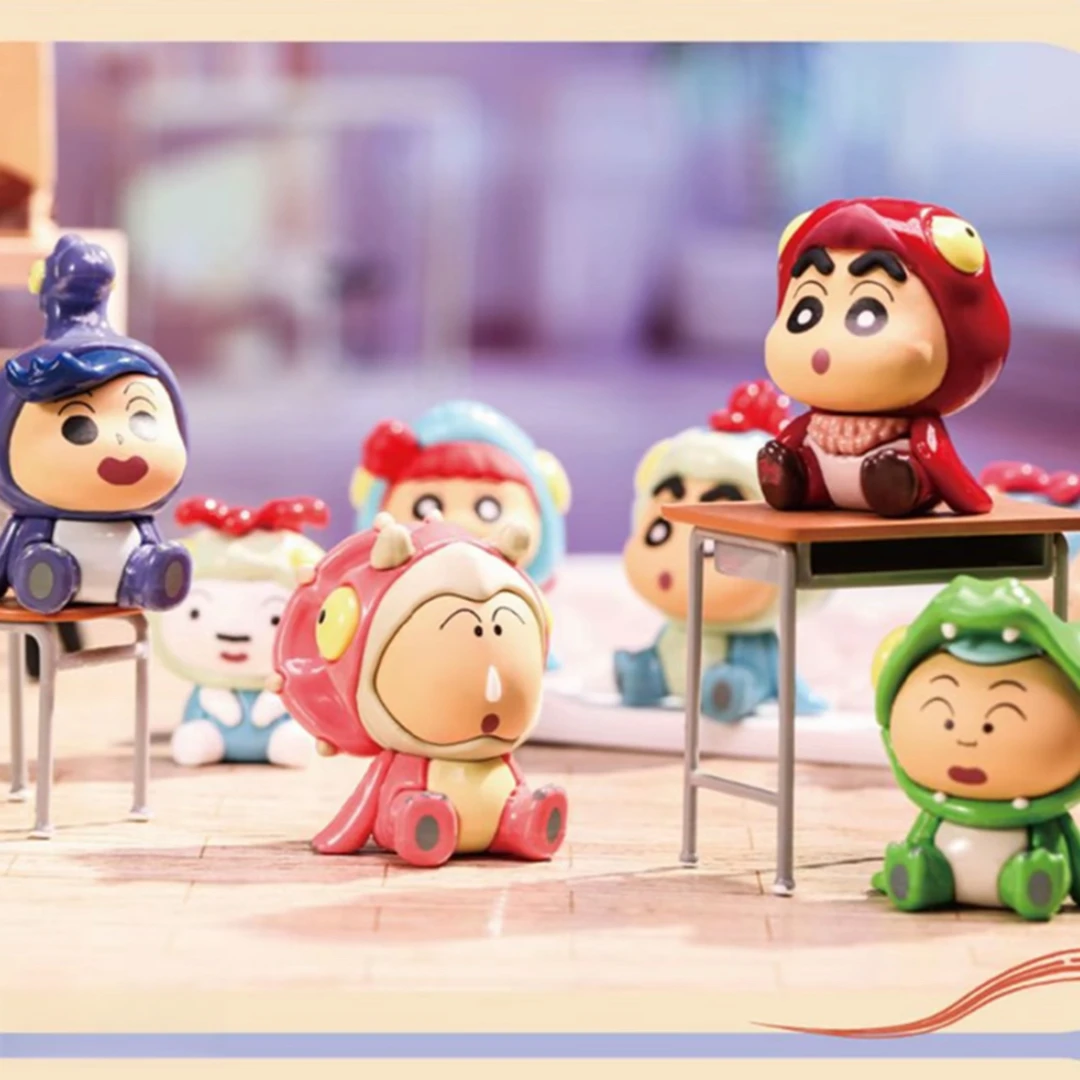 【拆盒】蜡笔小新我们的恐龙日记系列萌粒盲盒手办