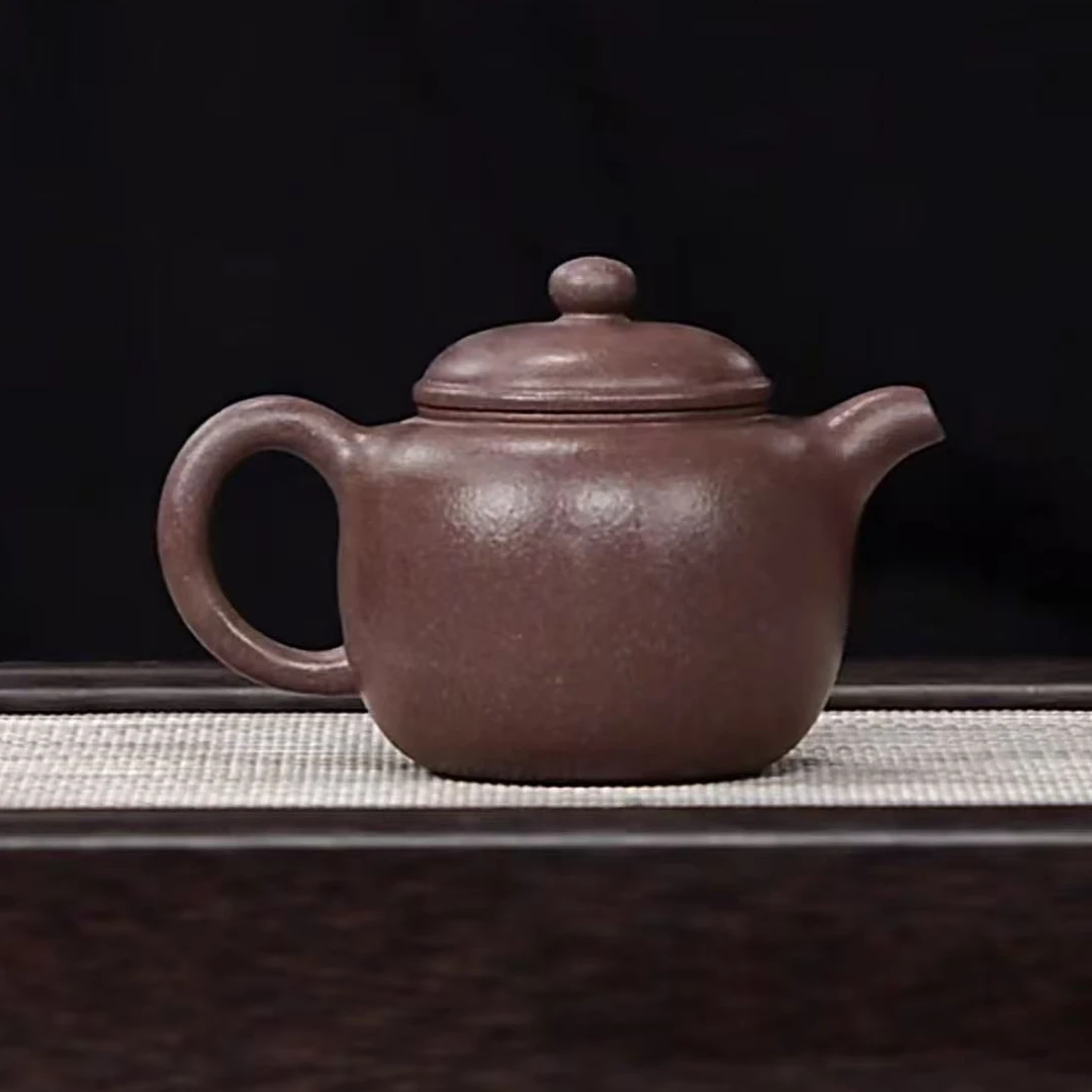 新华日报优选宜兴原矿手工紫砂壶LZX[匏尊 紫玉金砂 200CC]