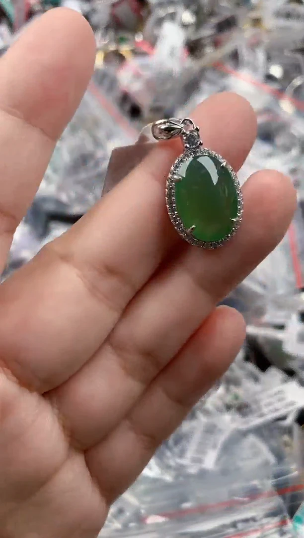 银S925镶嵌戒指翡翠333    2