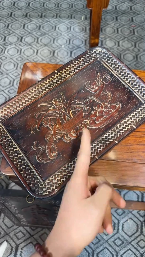 檀香紫檀（小叶紫檀）小叶紫檀雕刻盘1111111