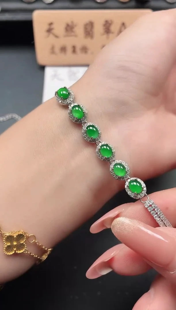 银S925镶嵌戒指翡翠111