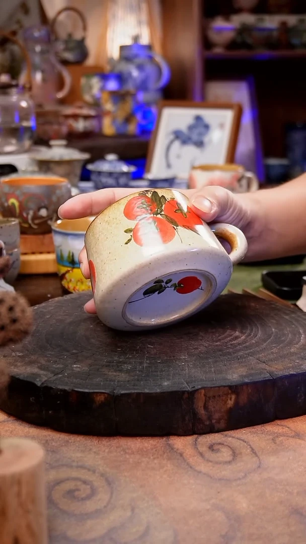 杯子番茄手工手绘手工手绘