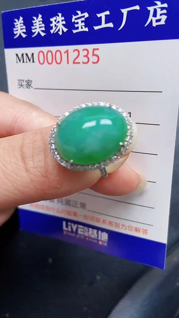 颈饰银S925镶嵌翡翠1235