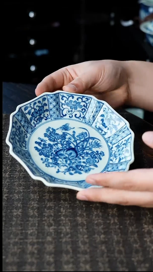 明珠堂柴窑青花杯
