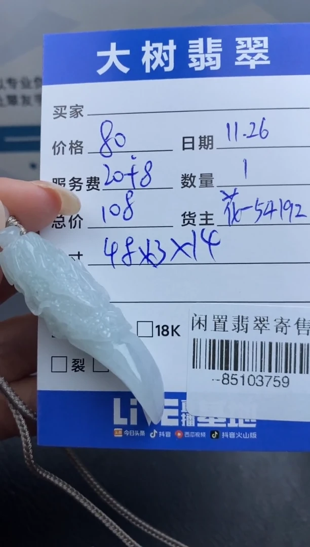 颈饰未镶嵌翡翠多人-85103759