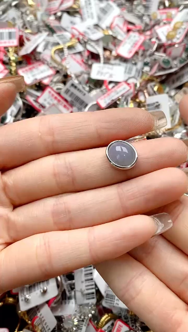 【闪购商品】翡翠戒指银S925镶嵌444444444    3