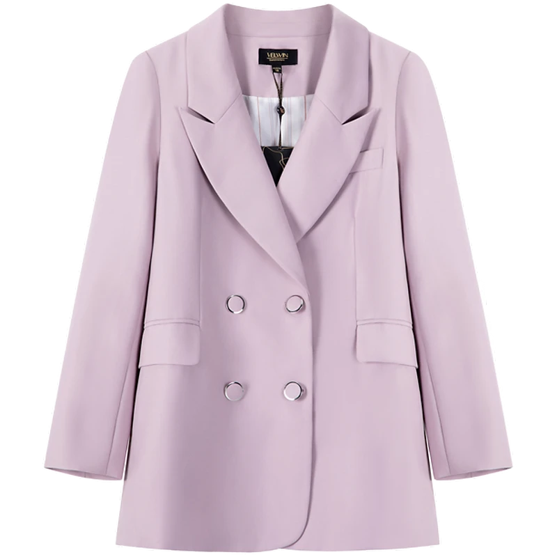 velwin蔚雯春秋新女款紫色气质通勤时尚休闲西装外套LGWW337F10