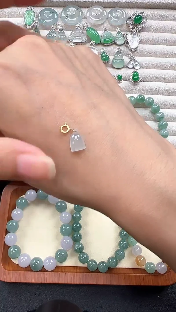 翡翠18K金镶嵌吊坠(不含链) 缅甸珠宝严选馆JQ