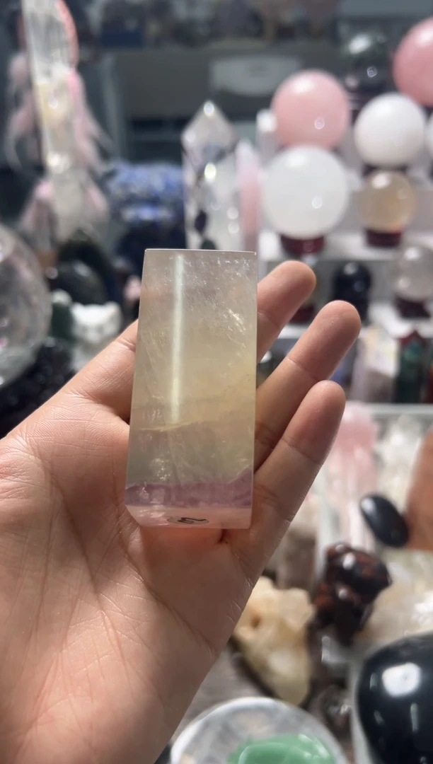 未镶嵌珠宝半成品水晶Y165 约6.6cm