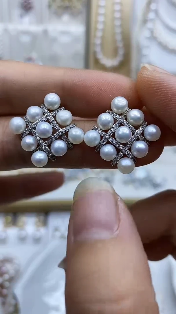 未镶嵌耳饰淡水珍珠耳钉