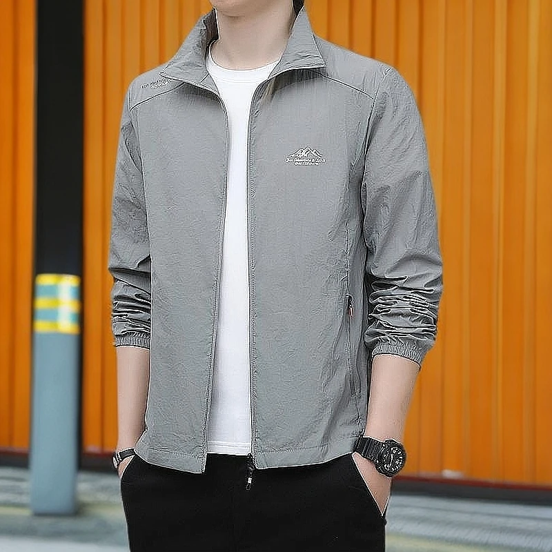 战狼世家夏季大码立领薄款速干透气宽松夹克式男休闲防晒衣