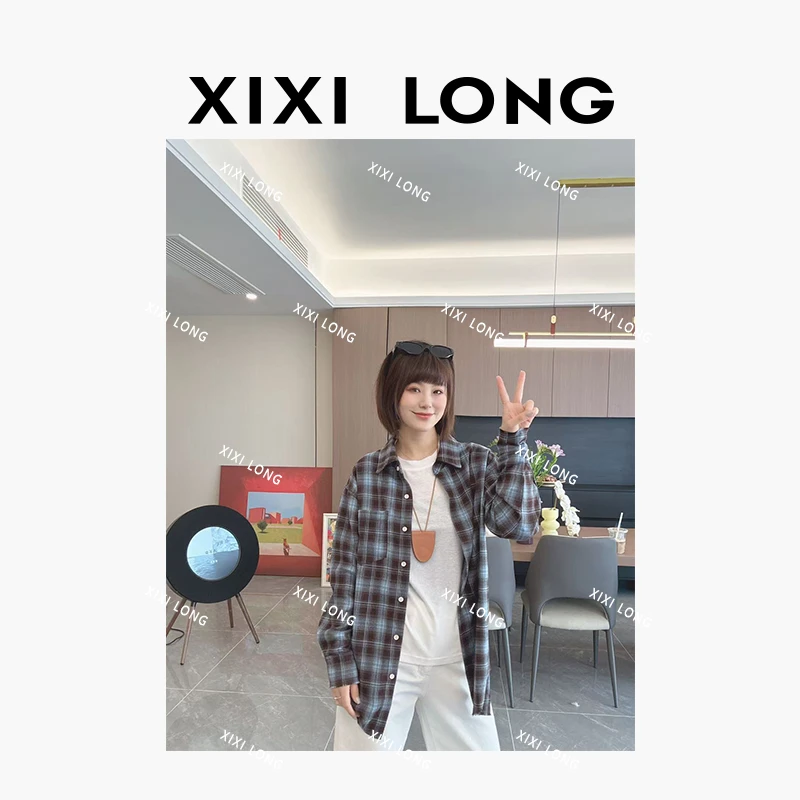 MM0421麦系列2025新品蓝色格子衬衫