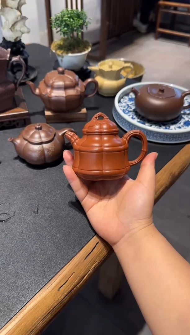 茶壶紫砂一***1海棠竹鼎
