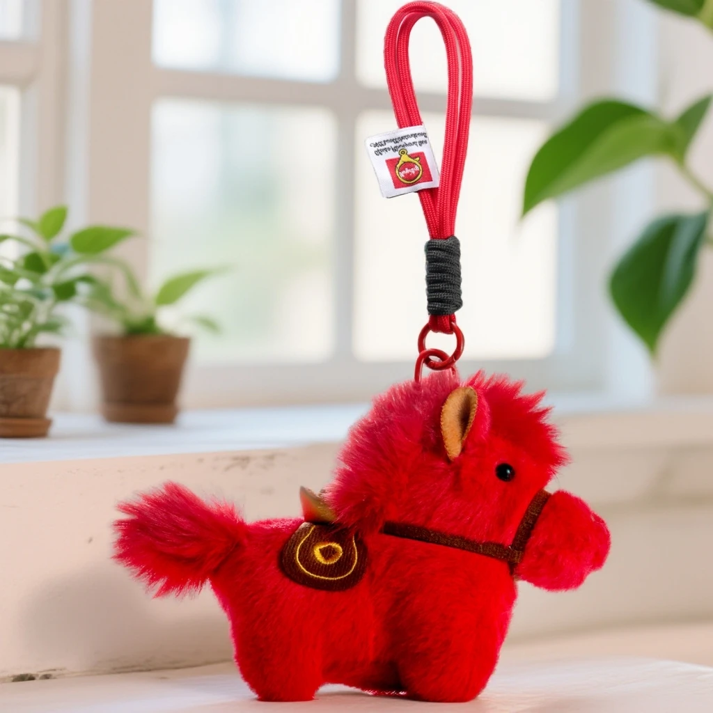 【喵喵】马上有钱毛绒玩偶挂件元宝小马包包钥匙扣挂饰驾车个人用品