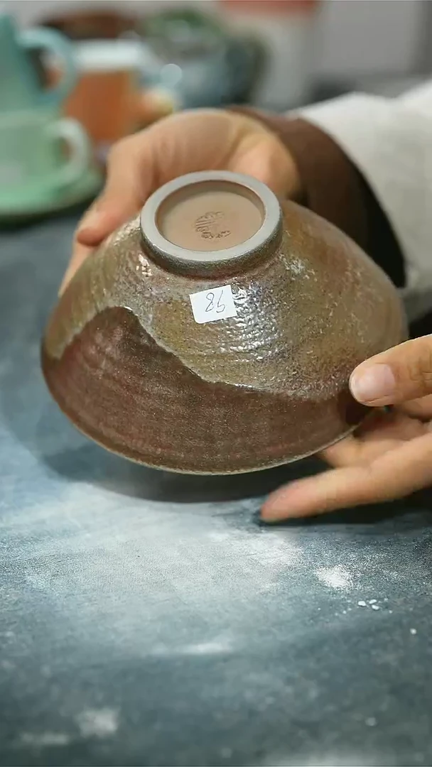 【闪购商品】碗浪鬼柴烧釉绘柴烧