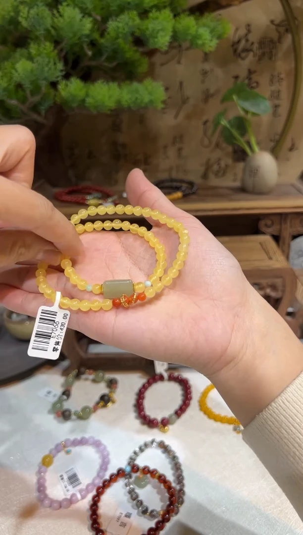手链琥珀未镶嵌手饰@@