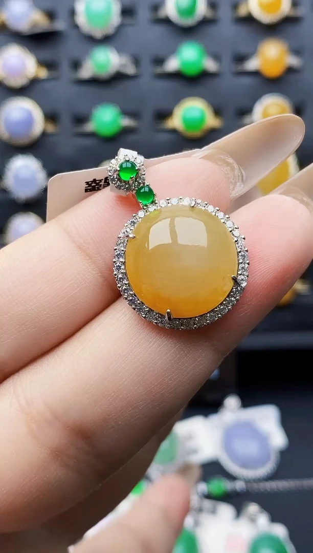 银S925镶嵌戒指翡翠8101