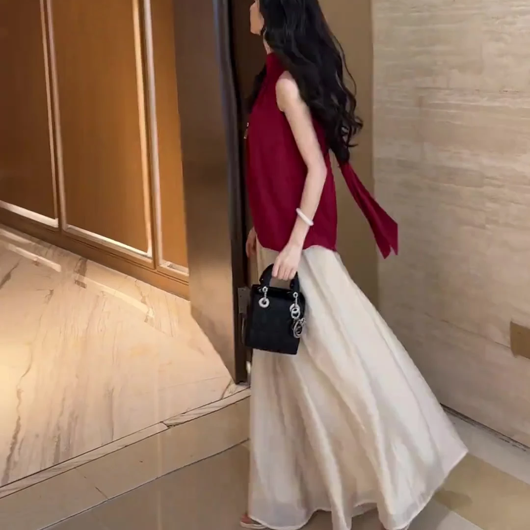 夏装搭配气质穿搭一整套韩系盐系轻熟今年流行上衣半身裙两件套装