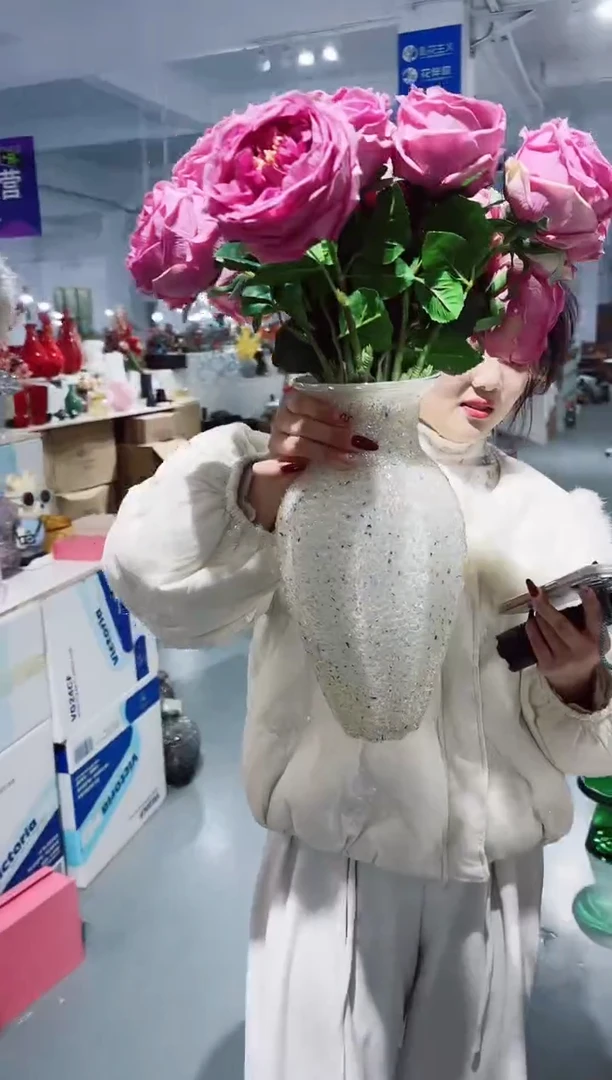 【闪购商品】玻璃私花主义花瓶厂-微瑕--YTS8