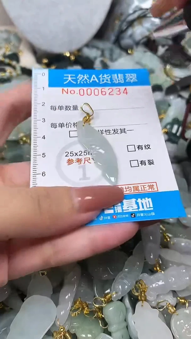 翡翠未镶嵌颈饰净货挂件-6234