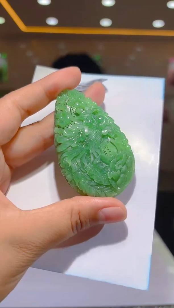 未镶嵌定制翡翠19/1004/L/发其一件/凤