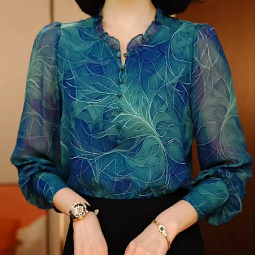 2025年早春新款轻奢优雅洋气减龄时尚百搭显瘦小衫