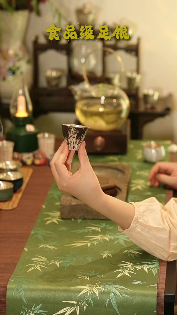 侘寂风格999足银高温烧制