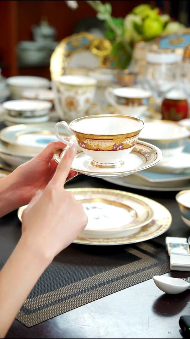 瓷片咖啡杯碟1套