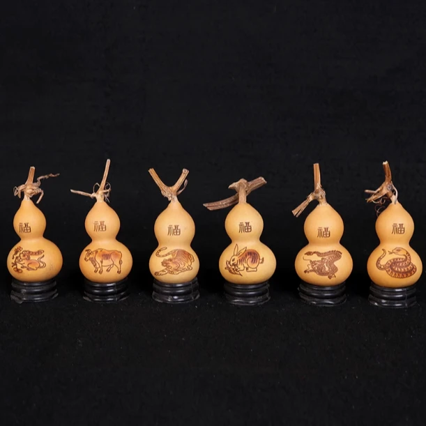 天然葫芦十二生肖属性葫芦挂件生肖摆件带龙头热卖文玩葫芦小葫芦