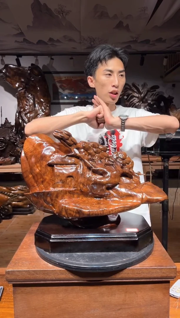 乌木类木质文玩根雕艺术摆件