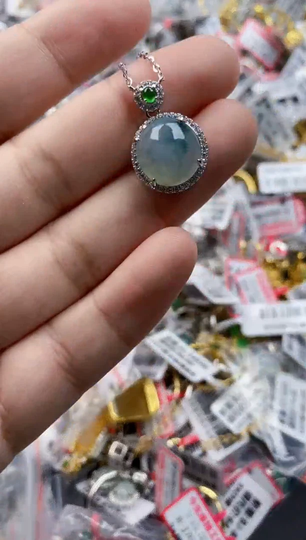 翡翠戒指银S925镶嵌77777     9