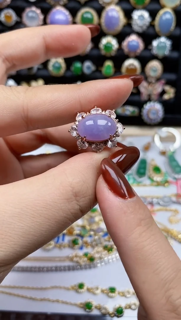 银S925镶嵌戒指翡翠2938