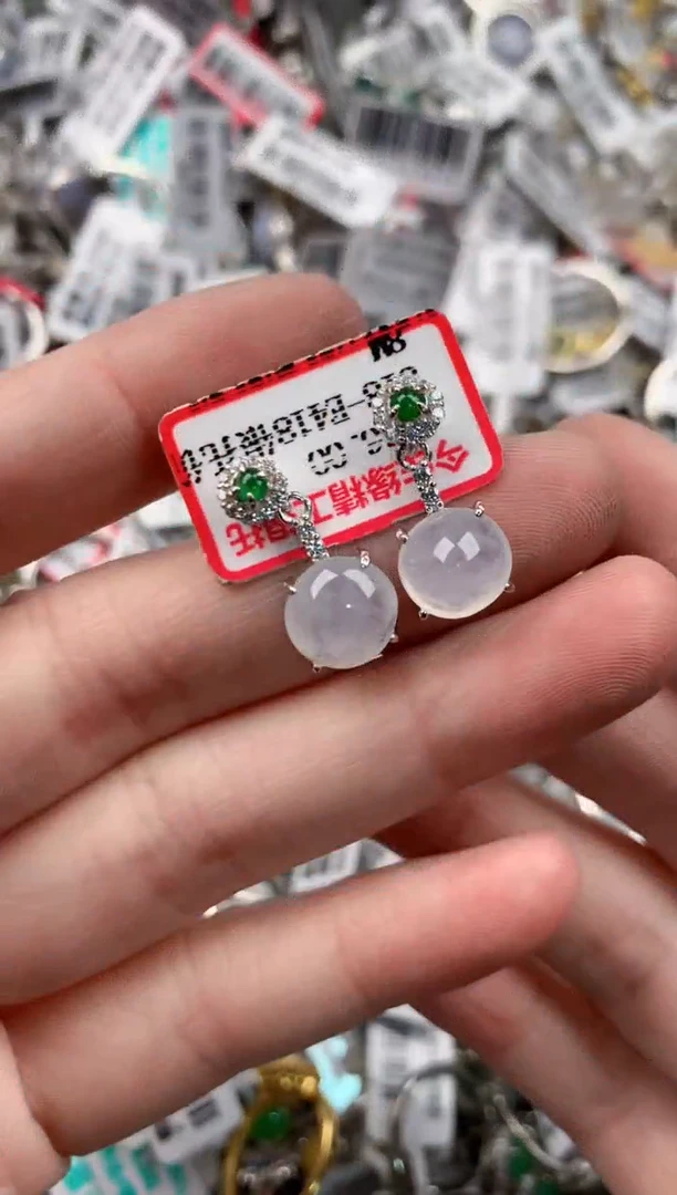 银S925镶嵌戒指翡翠10          7