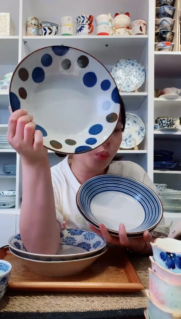 陶瓷秋收21.5cm星深盘