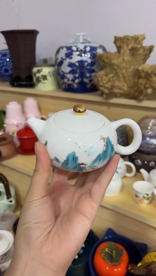 陶瓷茶具摆件旅行套组