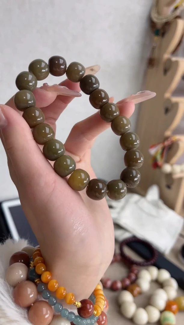 【闪购商品】菩提根/象牙果手串m122玉化苹果12.5mm