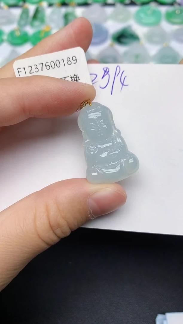 颈饰18K金镶嵌翡翠天然缅甸A货翡翠百元以上9元证书费自理