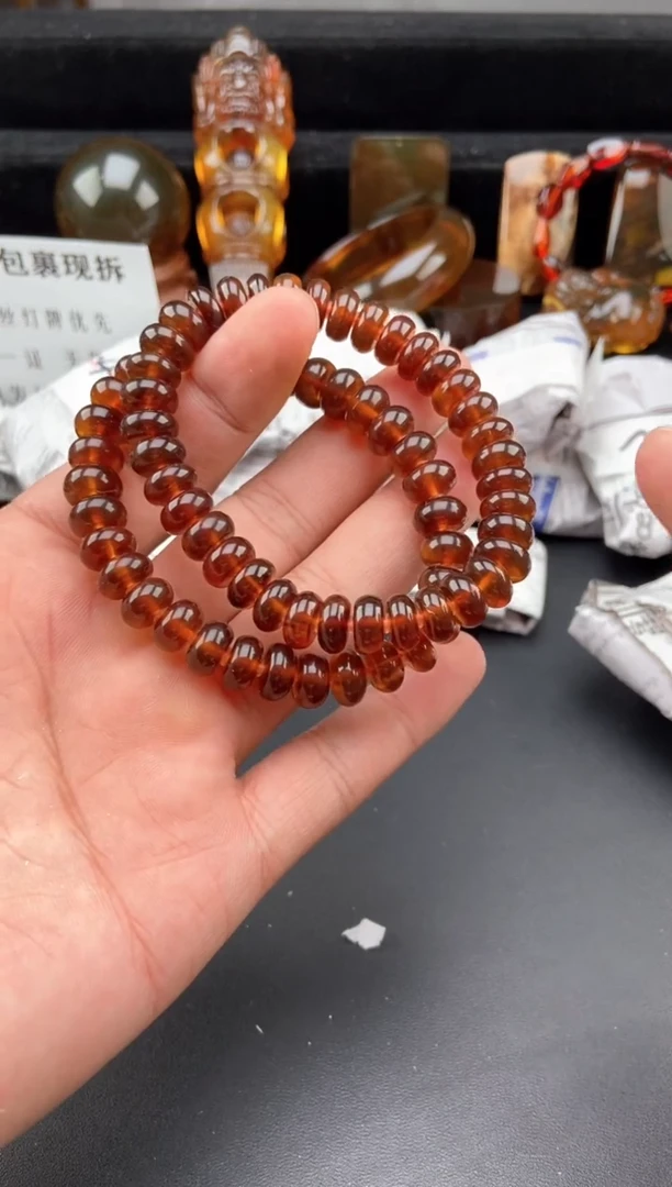 【闪购商品】琥珀手链未镶嵌算盘珠手串【多样性发货其中一】