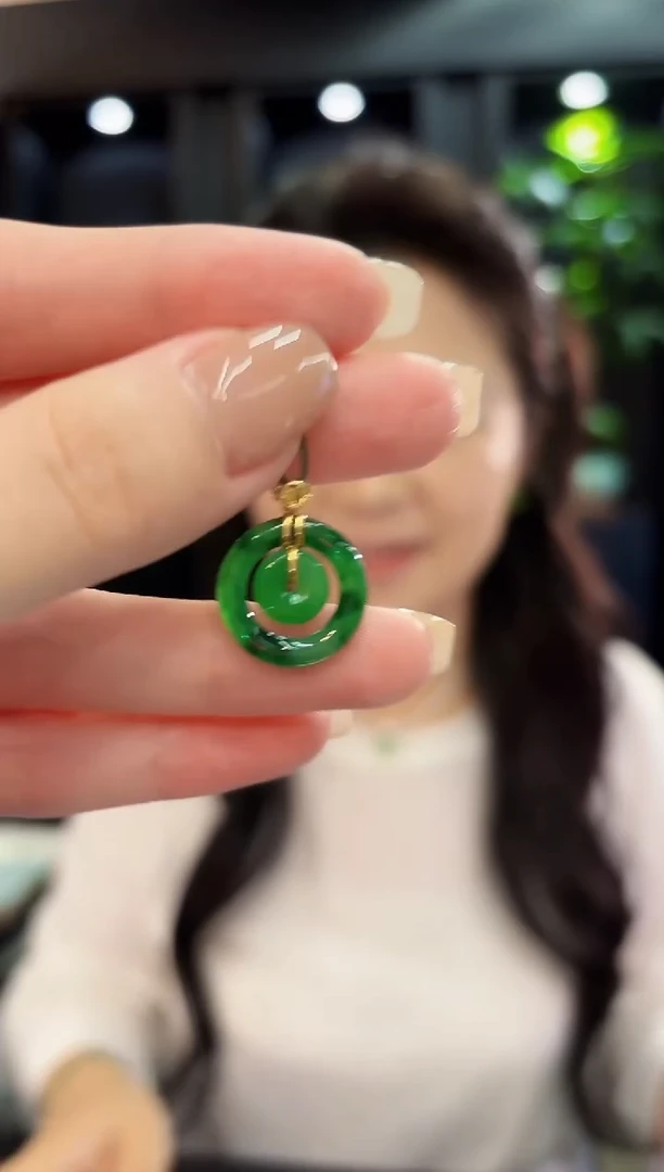 吊坠(不含链)18K金镶嵌翡翠 缅料A货/支持复检/一件