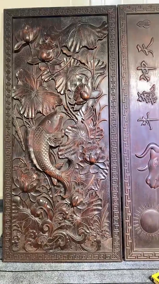 木紫檀雕刻一物一拍